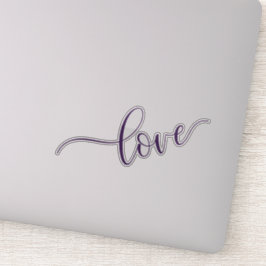 Moderne, met de hand geschreven typografie "Liefde Sticker