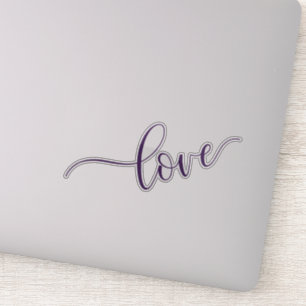 Moderne, met de hand geschreven typografie "Liefde Sticker