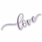 Moderne, met de hand geschreven typografie "Liefde Sticker (Voorkant)