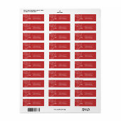 Moderne met de Hand Getekende Rode Afstudeer Uitno Etiket (Full Sheet)
