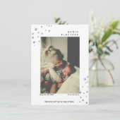 Moderne met de hand getekende ster Doodle foto geb Aankondiging (Staand voorkant)