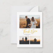 Moderne met de hand uitgeruste 4 foto's Weddenscha Notitiekaartje (Voorkant)