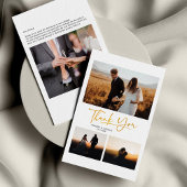 Moderne met de hand uitgeruste 4 foto's Weddenscha Notitiekaartje