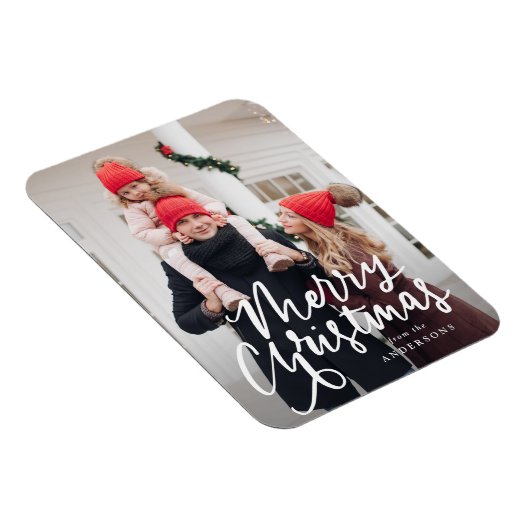 Moderne, met de hand uitgeruste, prettige kerstfot magneet (Rechterzijde)