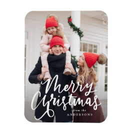 Moderne, met de hand uitgeruste, prettige kerstfot magneet