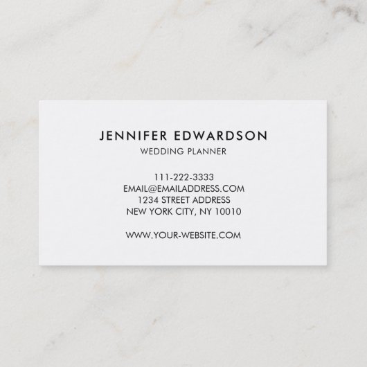 Moderne, met handbeschilderde waterverf blauwe roz visitekaartje (Achterkant)