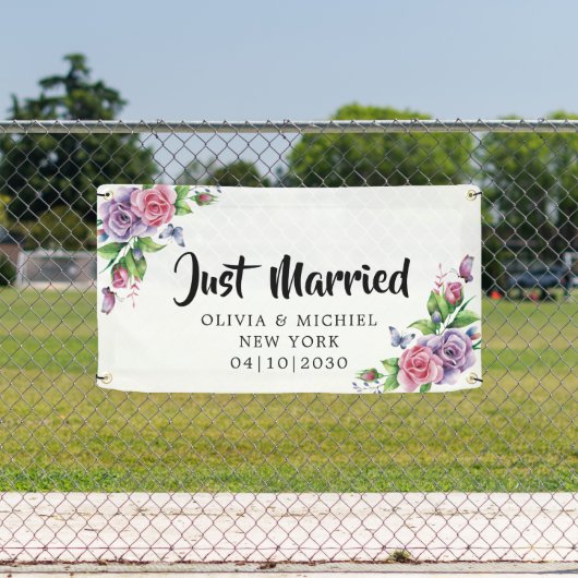 Moderne 'Met Hart Getrouwd' Auto Banner (Insitu)