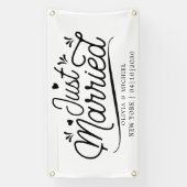 Moderne 'Met Hart Net Getrouwd' Auto Banner (Verticaal)