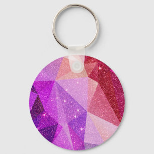 Moderne, met reservefaux geleidende geometrische d sleutelhanger