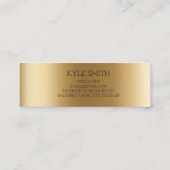 Moderne metaalGold-profielkaart Contactkaartje (Achterkant)