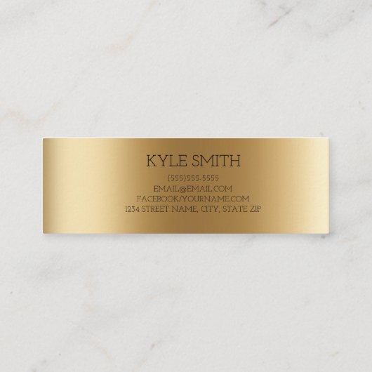 Moderne metaalGold-profielkaart Contactkaartje (Achterkant)