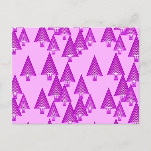 Moderne metaalKerstbomen - viooltje Feestdagenkaart (Voorkant)