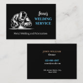 Moderne Metaallasser, Fabricator, Aannemer Visitekaartje (Voorkant / Achterkant)