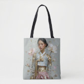 Moderne Metal Hanbok Kunst Tote Bag (Voorkant)