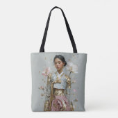 Moderne Metal Hanbok Kunst Tote Bag (Achterkant)