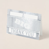 Moderne metale textuur Hartelijk dank Folie Kaarten (Voorkant)