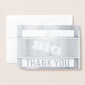 Moderne metale textuur Hartelijk dank Folie Kaarten (Voorkant met envelop)
