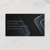 Moderne metalen achtergrond visitekaartje (Achterkant)