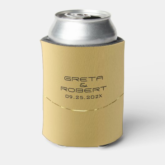 Moderne metalen blik goudstaal blikjeskoeler (Blikje Achterkant)