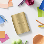Moderne metalen blik goudstaal iPad mini cover<br><div class="desc">Eenvoudig elegant faux goud metalen achtergrond, roestvrij staal ziet er visitekaartje uit sjabloon. Dit is een afbeelding en geen echte metalen of metalen afwerking. Volledig aanpasbaar. Als u om het even welke hulp nodig hebt die om het even welk van mijn design aanpassen, contacteer de ontwerper ArtOnWear. Vrije tekst formatteren...</div>