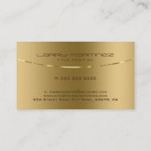 Moderne metalen blik goudstaal visitekaartje (Achterkant)