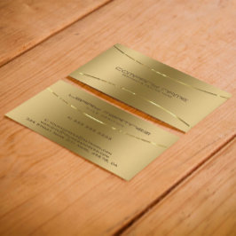 Moderne metalen blik goudstaal visitekaartje