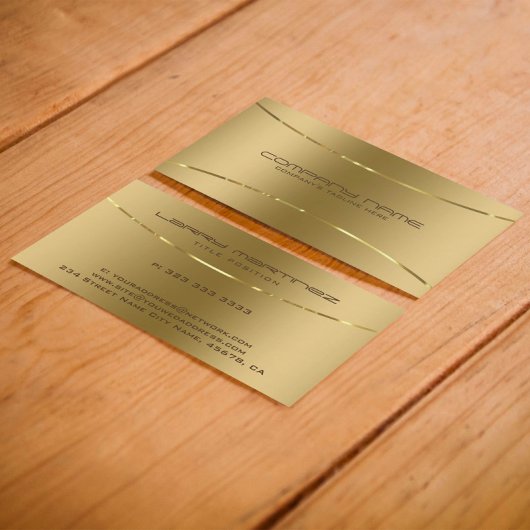 Moderne metalen blik goudstaal visitekaartje