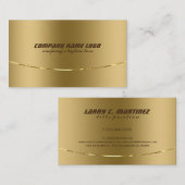 Moderne metalen blik goudstaal visitekaartje (Voorkant / Achterkant)