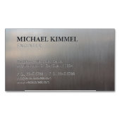 Moderne metalen blik  magnetisch visitekaartje (Voorkant)