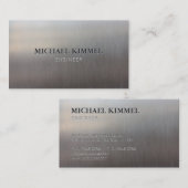 Moderne metalen blik  visitekaartje (Voorkant / Achterkant)