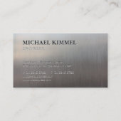 Moderne metalen blik  visitekaartje (Achterkant)