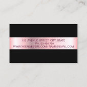 Moderne metalen druppelaars zwart visitekaartje (Achterkant)