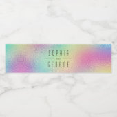 Moderne metalen Folie-weddenschap met waterflesjes Waterfles Etiket (Enkel label)