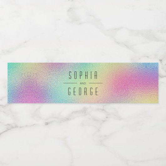 Moderne metalen Folie-weddenschap met waterflesjes Waterfles Etiket (Enkel label)