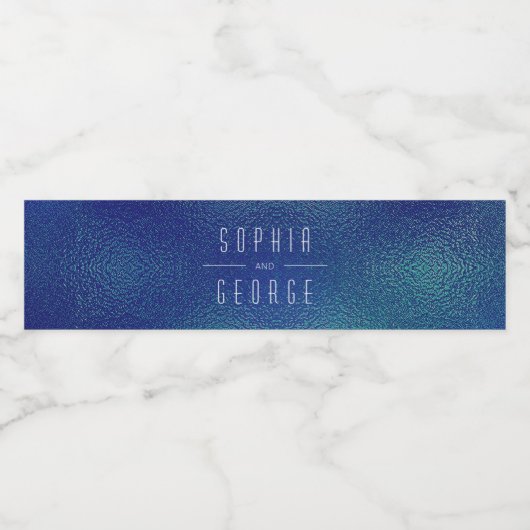 Moderne metalen Folie-weddenschap met waterflesjes Waterfles Etiket (Enkel label)