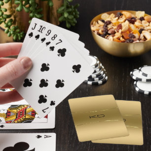 Moderne metalen gouden roestvrijstalen blikvangers pokerkaarten