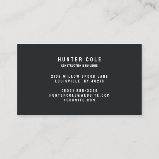 Moderne Metalen Industriële Bouw Visitekaartje (Achterkant)