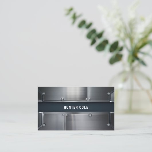 Moderne Metalen Industriële Bouw Visitekaartje (Staand voorkant)