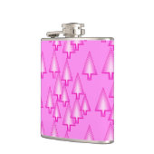 Moderne metalen kerstbomen - orchidee roze heupfles (Links)