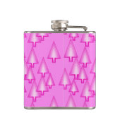 Moderne metalen kerstbomen - orchidee roze heupfles (Achterkant)