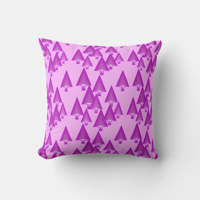 Moderne metalen kerstbomen - violet paars kussen (Voorkant)