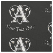 Moderne metalen monogram (A) Stof (Close Up)