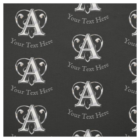 Moderne metalen monogram (A) Stof (Swatch)