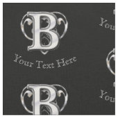 Moderne metalen monogram (B) Stof (Close Up)