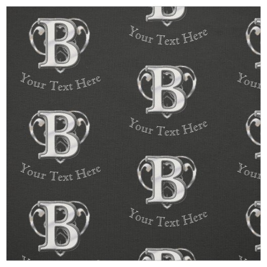 Moderne metalen monogram (B) Stof (Swatch)
