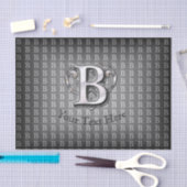 Moderne metalen monogram (B) Tissuepapier (Craft)