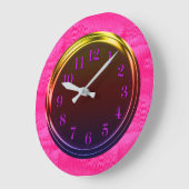 Moderne metalen, neongloed, uniek, grote klok (Hoek)