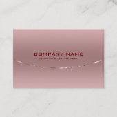 Moderne metalen Roos Gold Background Visitekaartje (Voorkant)