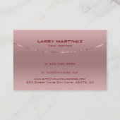 Moderne metalen Roos Gold Background Visitekaartje (Achterkant)