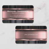 Moderne metalen Roos Rood Visitekaartje (Voorkant / Achterkant)